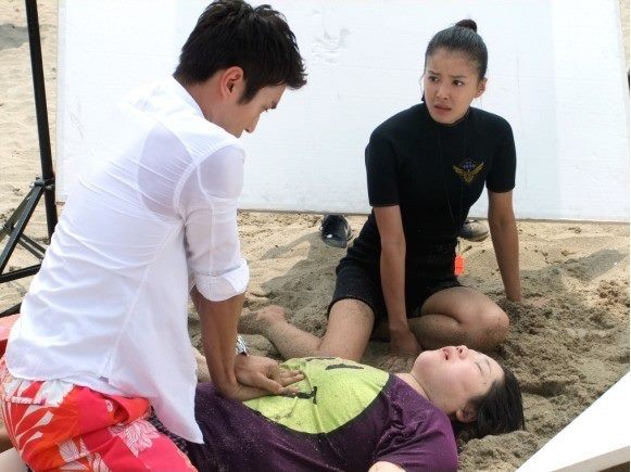 The Making of Poseidon Beach CPR Scene