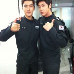 Si Won and Yun Ho in SSAT Uniform