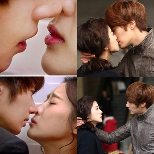 Jung Il Woo and Lee Chung Ah Kiss