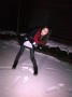 Park Han Byul “Cute Girl” Pose on the Snow