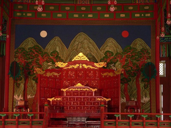 Irworobongdo at the throne hall of Gyeongbokgung Palace
