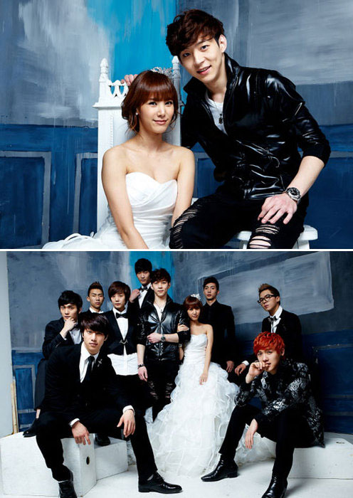 Park Yoo Hwan & Jewelry’s Kim Eun Jung Funky Wedding Pictorials