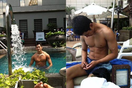 Jung Suk Won Basks Sexy Abs in Swimming Pool