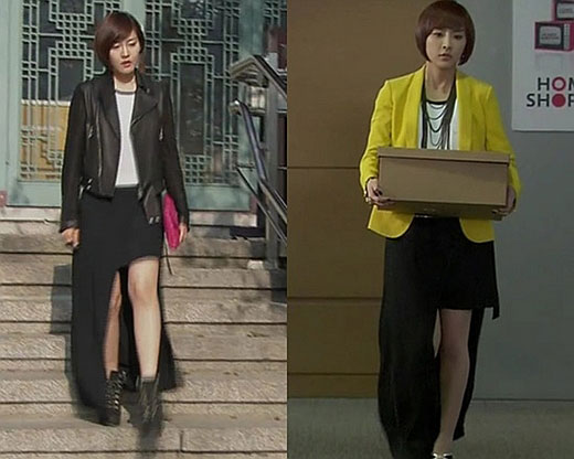 Sung Yuri & Jung Yoo Mi in Asymmetric Length Skirt