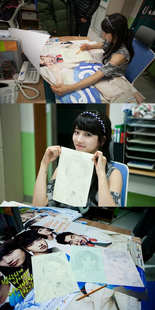 Suzy Sketches Gong Yoo’s Portrait with Excellent Skill